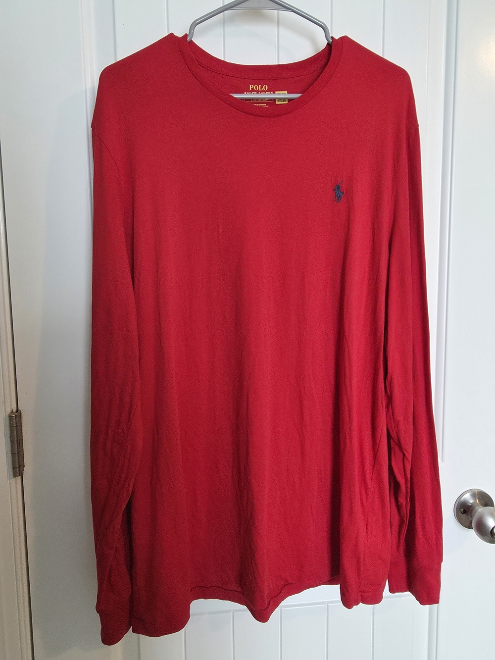 Ralph Lauren Polo Men's Long-Sleeve Crewneck Shirt - Red